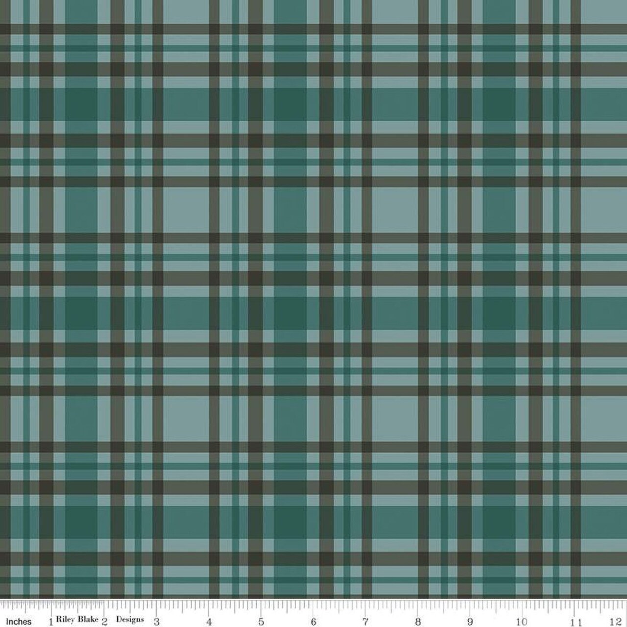Fabric Riley Blake Teal Plaid by the Quarter Yard C15123-TEAL